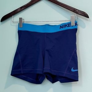 Electric Blue & Light Blue Nike Pro 2.5 Spandex Shorts Size S